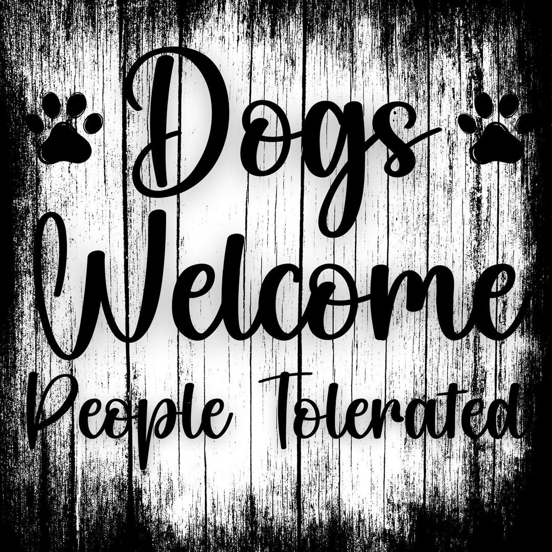 Dog Welcome Sign 10x10 Aluminum Metal Sign, Dog Lover Home Decor, Paw ...