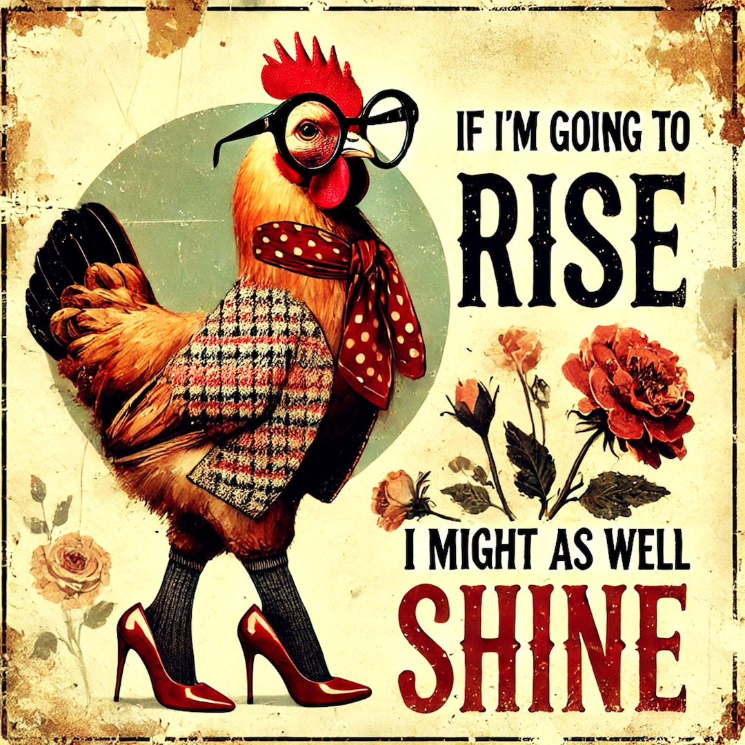 Funny Chicken Aluminum Sign – Retro Farmhouse Kitchen Art (10x10) - Etsy