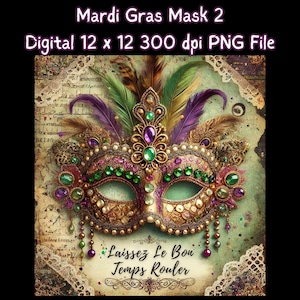Digitale download Mardi Gras-masker, glamoureus Mardi Gras-masker PNG voor sublimatieafbeelding, digitale download winter, afbeelding New Orleans
