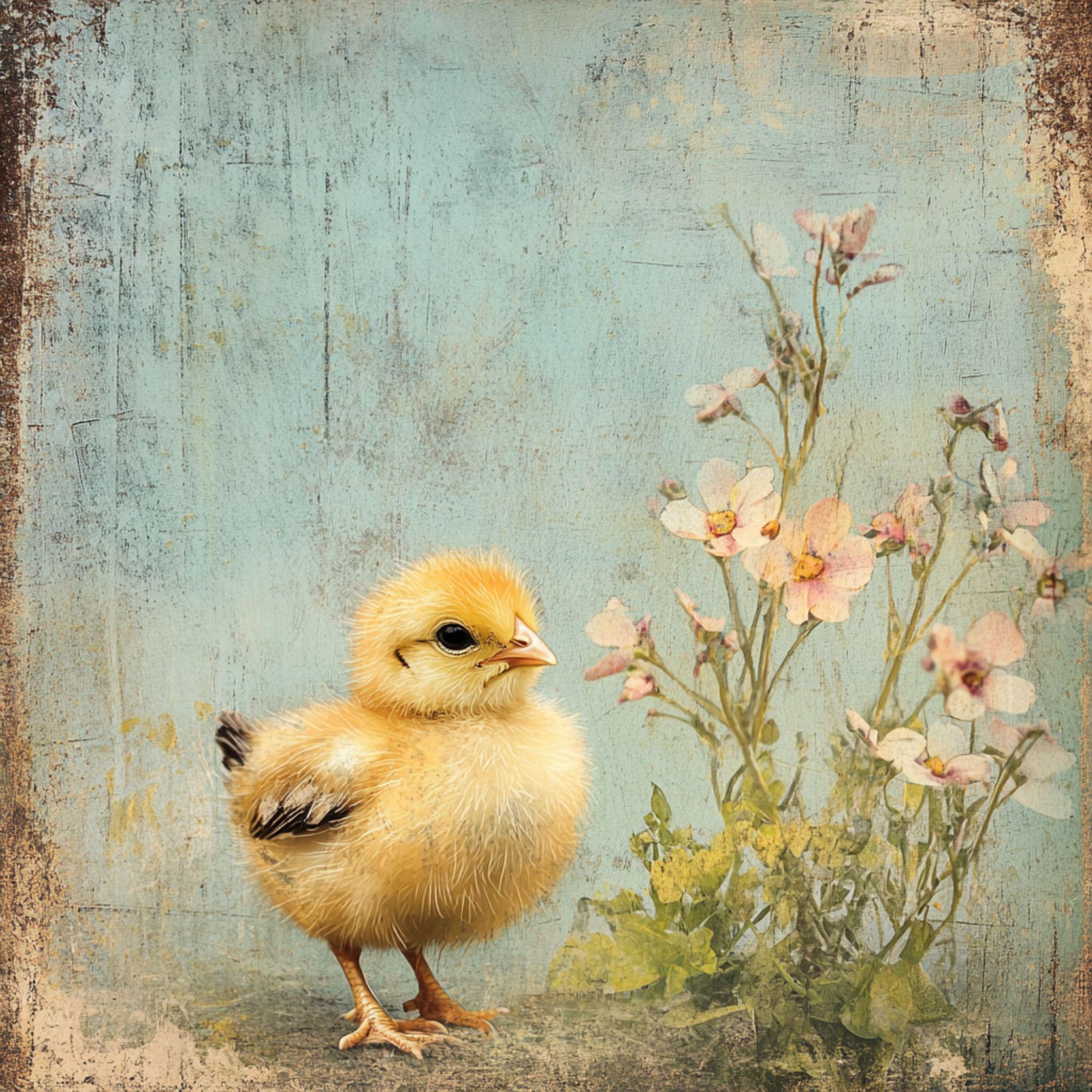 Spring Chcik Vintage Spring Chick Metal Sign, Rustic Farmhouse Easter Decor, Shabby ...