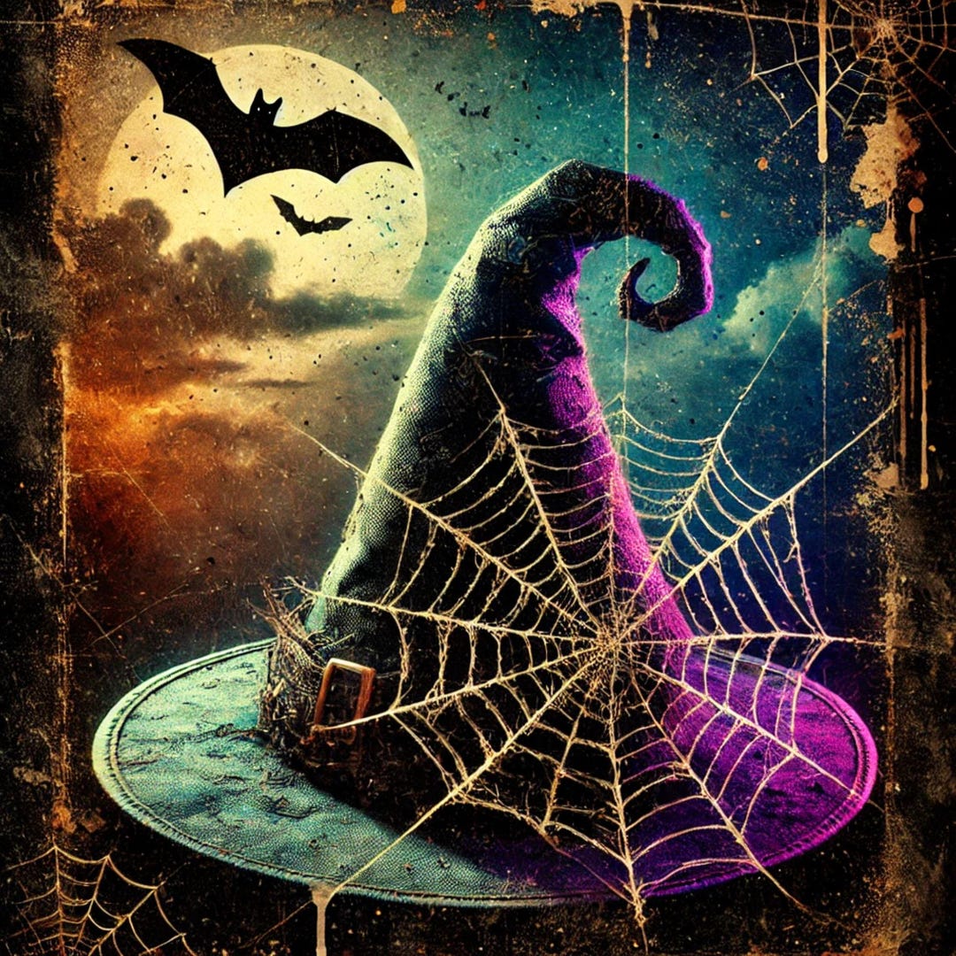 Witch Hat Metal Sign, Gothic Halloween Wall Art, Spooky Witch Decor ...