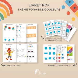 Libretto di attività a tema Forme e colori da 2,5 anni a 6 anni
