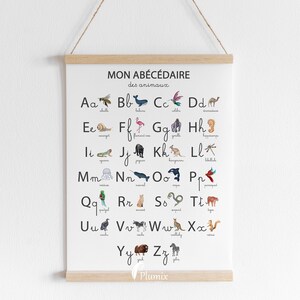 Mein Tier-Alphabetbuch – Lehrplakat mit Groß- und Kursivbuchstaben