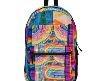 Cute Rainbow Backpack Women Travel Bag Waterproof Cool Aesthetic Colorful Girls Backpack Gift For Her