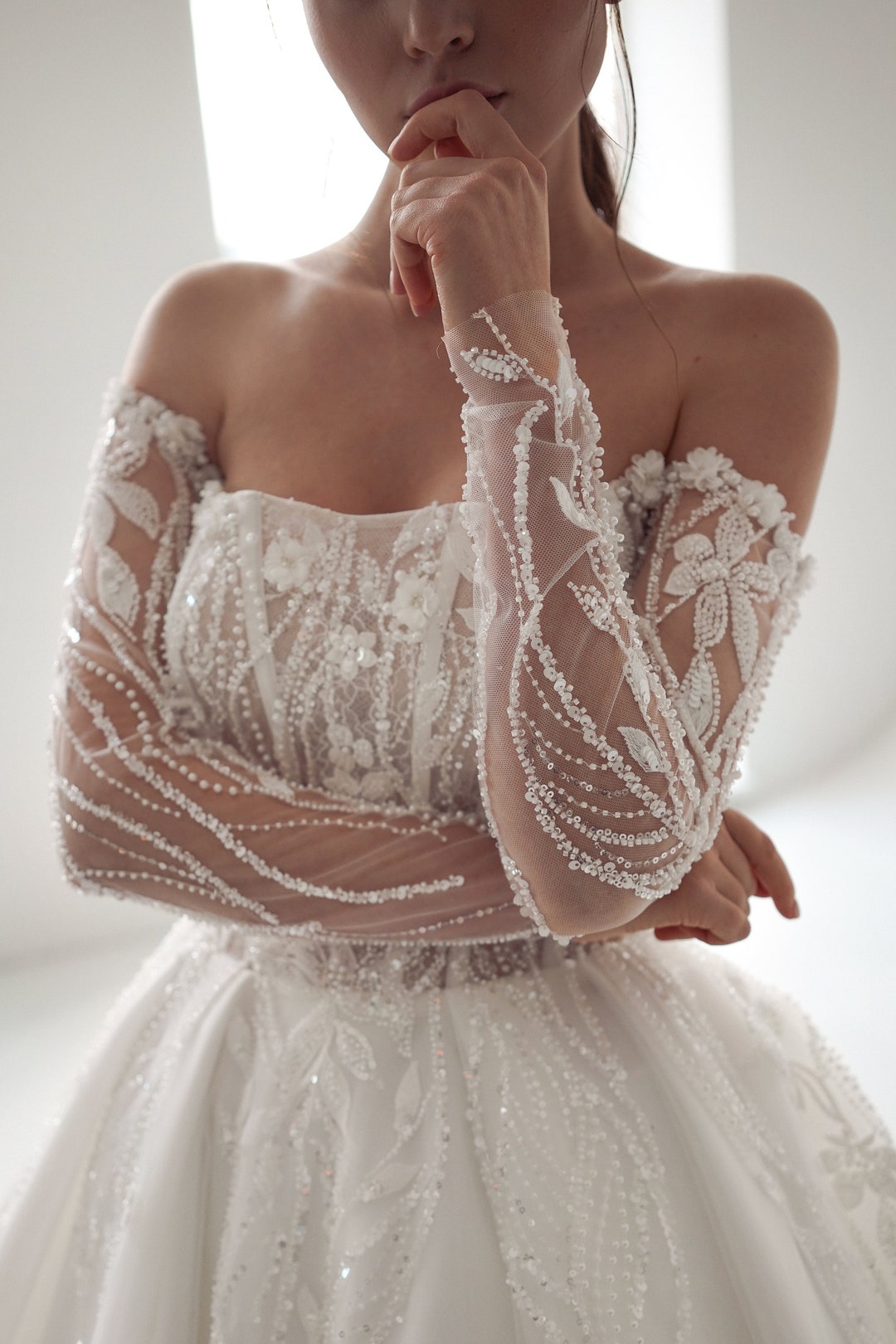 Dress For Wedding Sleeveless Tulle Embroidered A-line Wedding Dress Formal Women's Dresses