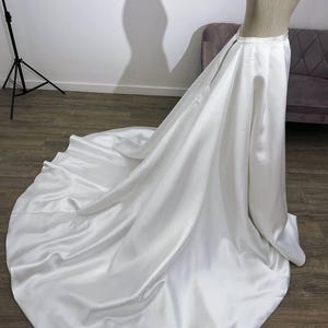Mikado/Satin Detachable Overskirt & Train for Bridal Gown, Train Add-On, Separate Satin/Mikado Bridal Skirt, Wedding Dress Train