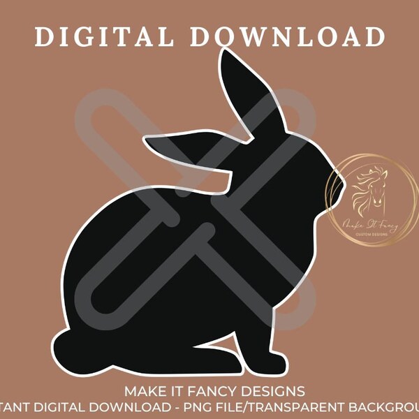 Rabbit Silhouette - Etsy