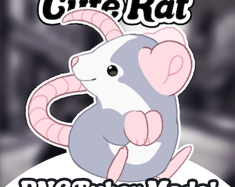 Cute Rat PNGTuber, Premade PNGTuber+ model, Streaming giftuber asset for twitch, Youtube, Discord, Live streamer avatar for gaming