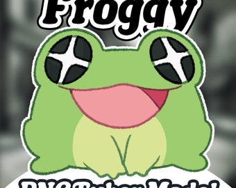 Frog PNGTuber, Premade PNGTuber+ model, Streaming giftuber asset for twitch, Youtube, Discord, Live streamer avatar for gaming
