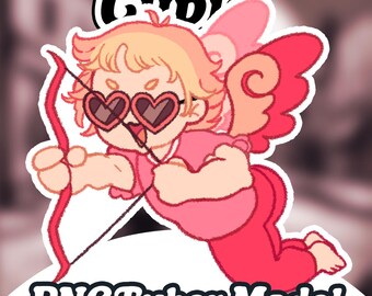 VALENTINES Cupid PNGTuber, Animated PNGTuber+ Veadotube Mini model, Streaming giftuber for twitch, Youtube, Discord, Live avatar for gaming