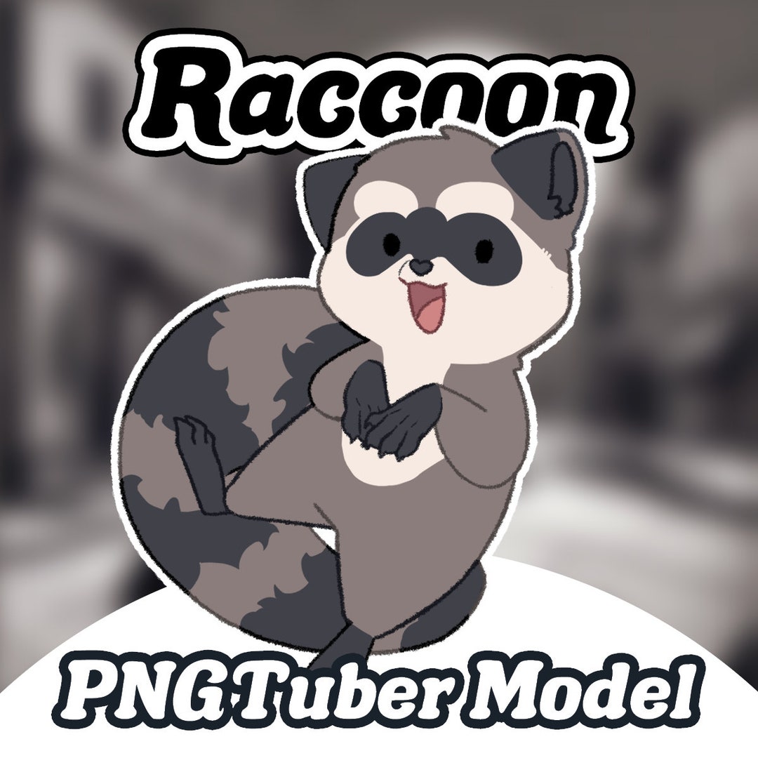 Twitter Raccoon Happy Raccoon Pngtuber, Premade Pngtuber+ Model, Streaming Giftuber ...