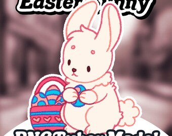 Easter Bunny PNGTuber, Animated PNGTuber+ Veadotube Mini model, Streaming giftuber for twitch, Youtube, Discord, Live avatar for gaming