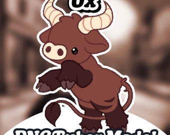 Ox PNGTuber, Animated PNGTuber+ Veadotube Mini model, Streaming giftuber for twitch, Youtube, Discord, Live avatar for gaming