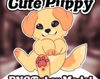 Golden Retriever PNGTuber, Premade PNGTuber+ model, Streaming giftuber asset for twitch, Youtube, Discord, Live streamer avatar for gaming