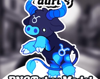 Horoscope Taurus PNGTuber, Animated PNGTuber+ Veadotube Mini model, Streaming giftuber for twitch, Youtube, Discord, Live avatar for gaming