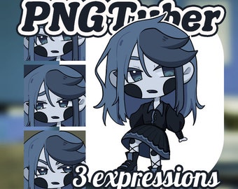 Ghost Girl PNGTuber, Premade PNGTuber+ model, Streaming giftuber asset for twitch, Youtube, Discord, Live streamer avatar for gaming