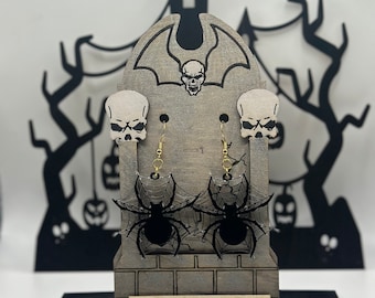 Handgemachte Halloween Spinnennetz Ohrringe