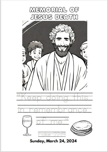2024 JW Memorial Kids Coloring Pages - Etsy