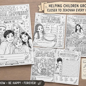 Werkboek Eeuwig Geluk 2026 voor kinderen van 8-12 jaar | Activiteitenboek van 135 pagina's voor de Jehovah's Getuigen-conventie | Downloadbaar werkboek als PDF