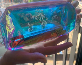 Estojo de Lápis de Flor de Nascimento Personalizado com Nome e Mensagem Personalizados – Presente Único para Todas as Ocasiões