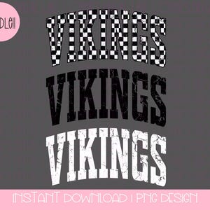 Vikings School Mascot Bundle | PNG, Vikings Pride Digital Download, High School College Spirit PNG, Sublimation Design, Instant Download