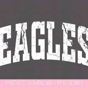 Distressed Eagles School Mascot PNG, Eagles Pride Digital Download, High School College Spirit PNG, Sublimation Design, Instant Download