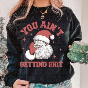 Funny & Cute Christmas Sweaters | Ugly Christmas Sweaters for Women | Unisex Holiday Sweatshirts | Christmas Gifts Apparel I Santa Crewneck