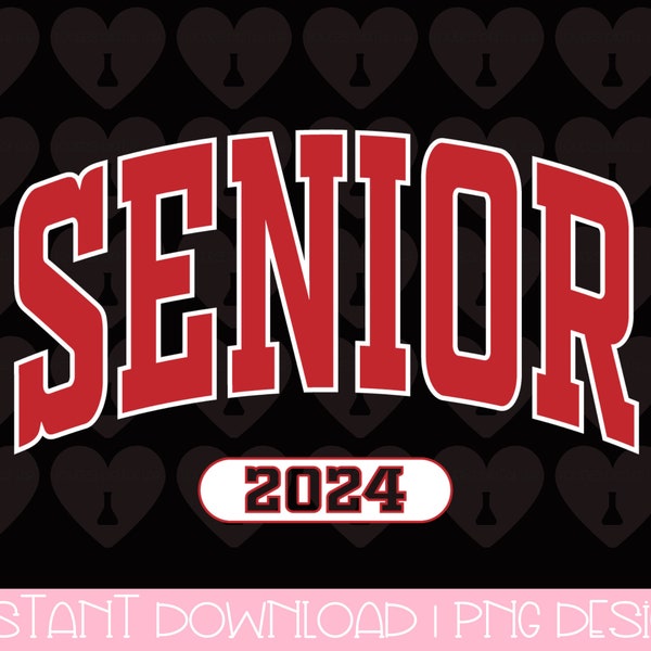 RED AND WHITE 2024 png | senior png, senior social club, senior 2024 png, vintage senior 2024, trendy senior 2024, t shirts, senior arch