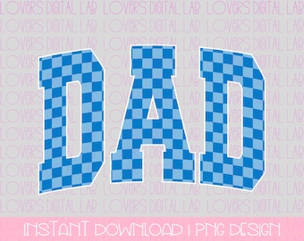 PAPÀ A QUADRETTI BLU png / Festa del papà png, Il miglior papà di sempre png, Design a sublimazione, Download digitale, papà png, Maglietta papà, festa del papà png