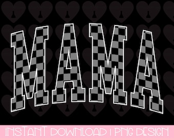 MAMA A CUADROS NEGROS png / png negro, mamá png, arco retro png, arco, universidad, día de la madre png, camiseta png