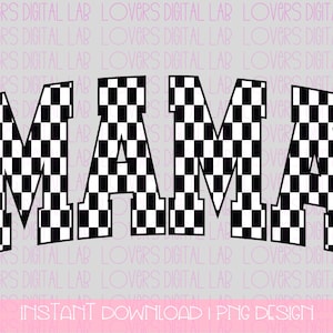 BLACK AND WHITE retro mama png | pink png, mama png, retro arch png, arch, varsity, mothers day png, png t shirt, checkered mama png