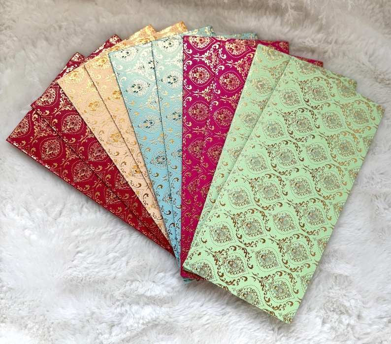 Money Gift Envelopes: Colorful Ethnic Design, Gold Seals Included (Pack of 10) image 8