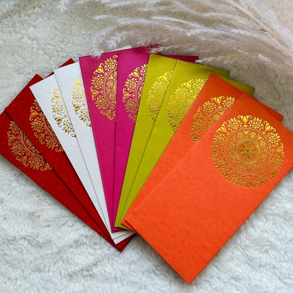 Money gift Envelopes (Pack of 5/10) | Cash, Birthday, Weddings, Graduations, Shagun, Festivals, Eid, Christmas, Diwali | Fancy | Gift card