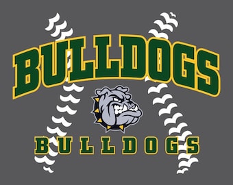 Mascotte da baseball dei Bulldogs SVG: grafica di progettazione della squadra (PNG)