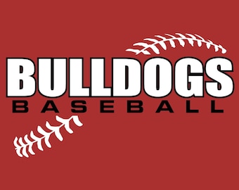 Grafica della mascotte del baseball dei Bulldogs