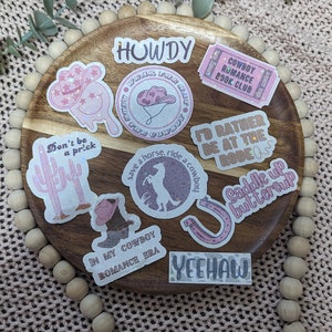 Cowboy Romantik Aufkleber Set holographische Overlay perfekt für z.B. Journaling, Kindle Hüllen und mehr! 10 Sticker sind in diesem Set enthalten