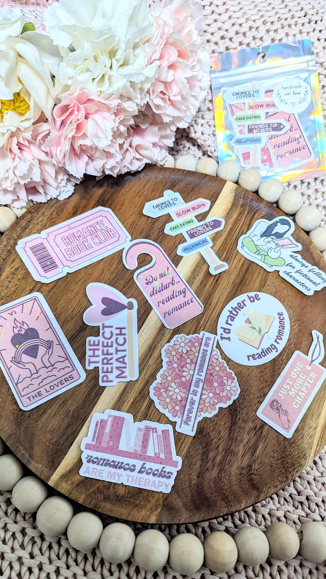 Romance Sticker Pack With Holographic Overlay, Perfect for Bookish ...