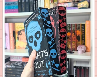 Lights Out, Caught Up & Game On Into Darkness series hand painted book perfect for any dark romance reader