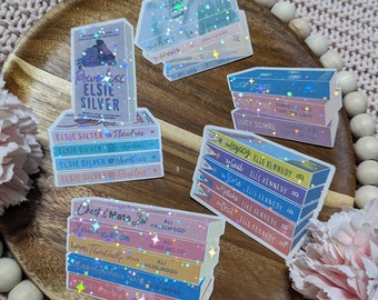 Book Stack Sticker Bundle | Ana Huang Ali Hazelwood Elsie Silver Lucy Score Elle Kennedy |Series Twisted Off Campus Chestnur Springs Knockem