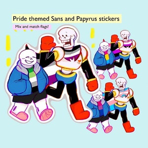 Stickers holographiques sans et papyrus sur le thème de la fierté - Undertale, vinyle et résistant à l'eau