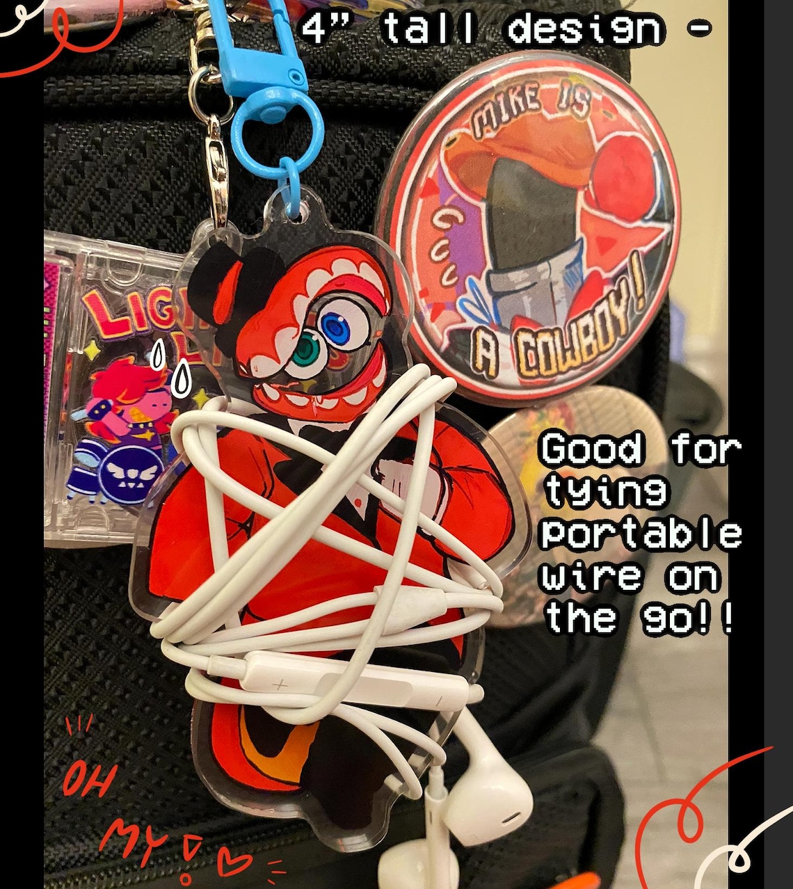CAINE TADC Acrylic Keychain and Holographic Sticker, the Amazing ...