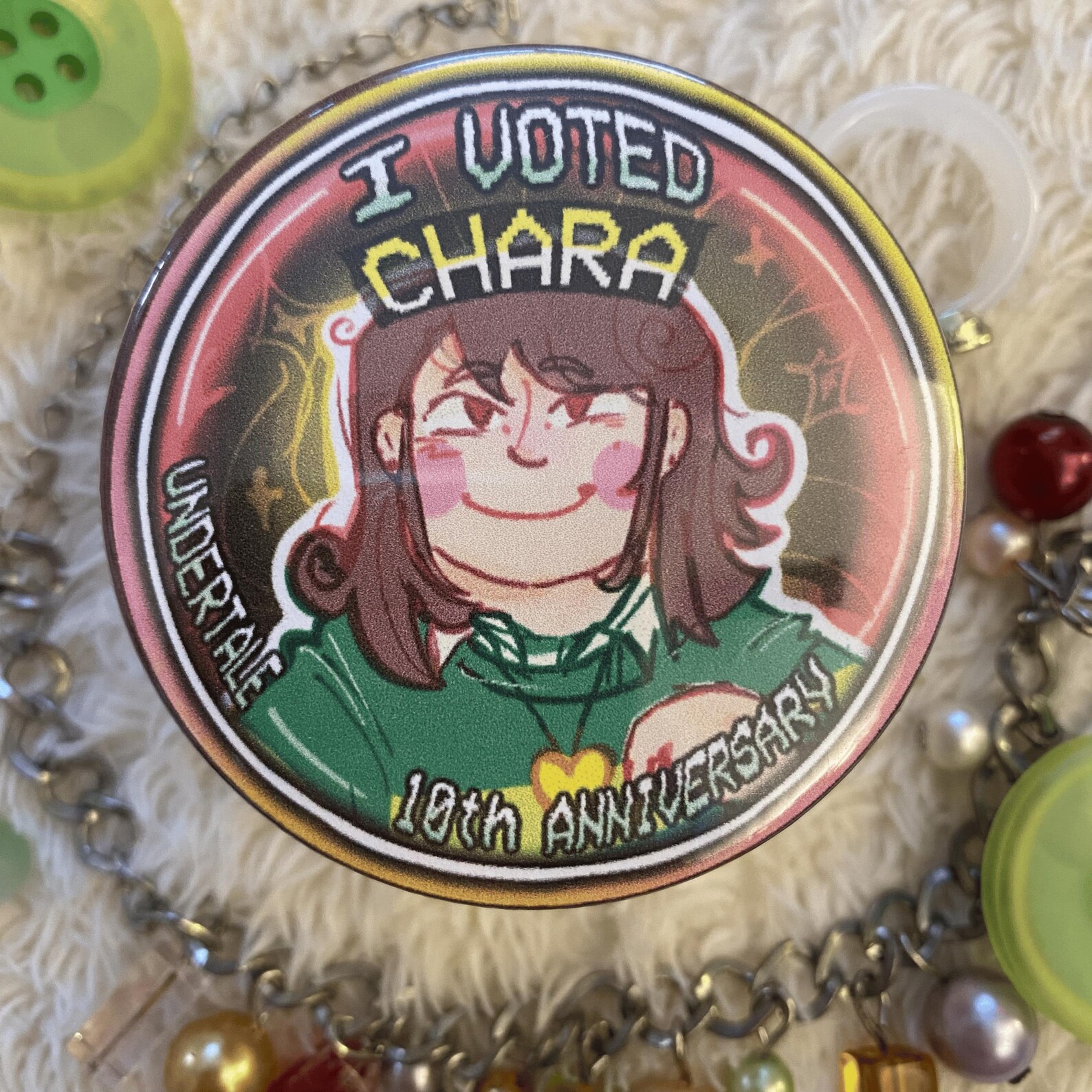 Undertale 10th Anniversary Button Pins : Togore and Chara - Etsy