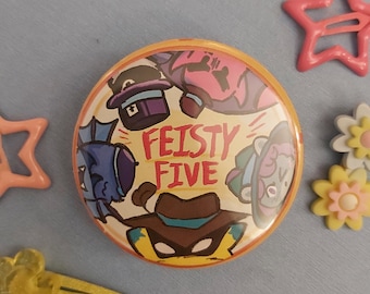 The Feisty Five UNDERTALE GELB button pins -- Starlo