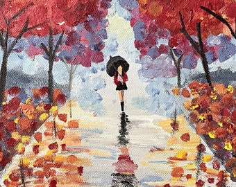 Autumn Leaves Falling Down - Taylor Swift Red Inspired Painting