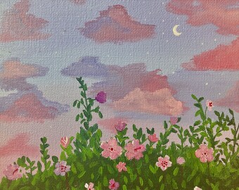 Rose Garden at Dusk - Taylor Swift Inspired Painting