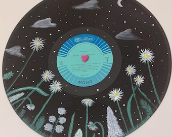 Vintage Hand-Painted Record: Midnight Garden