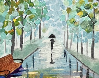 Rain Came Pouring Down - Taylor Swift Inspired Painting