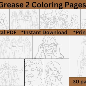 30+ Grease 2 Coloring Pages for Pink Ladies and T-Birds! Are you a Cool Rider? This is for you! Rydell High alum? This is for you, too!