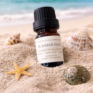Summer Seas Essential Oil Blend: Aromatherapy Diffuser Oil - Calming Coconut, Sandalwood, Vanilla