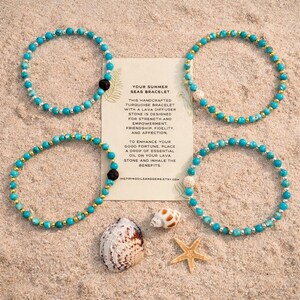 Turquoise Gemstone Diffuser Bracelet: Minimalist Aromatherapy Jewelry